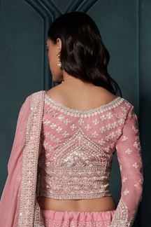 Picture of GlamorousPink Designer Lehenga Choli for Engagement and Reception