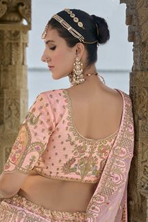 Picture of SmashingLight Pink Designer Bridal Lehenga Choli for Wedding and Reception