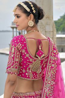 Picture of SpectacularRani Pink Designer Bridal Lehenga Choli for Wedding and Reception