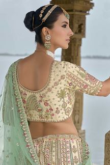 Picture of SplendidCream Designer Bridal Lehenga Choli for Wedding and Reception