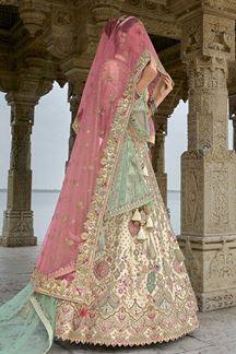 Picture of SplendidCream Designer Bridal Lehenga Choli for Wedding and Reception