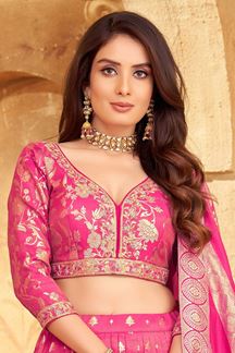 Picture of Classy Pink Bridesmaids Lehenga Choli for Wedding and Reception