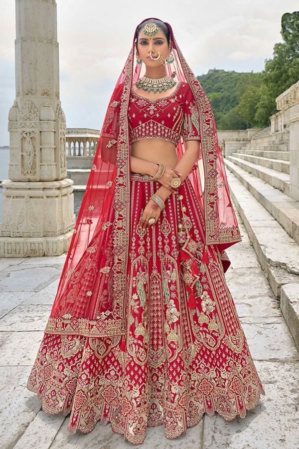 Picture of BollywoodRed Designer Bridal Lehenga Choli for Wedding and Reception