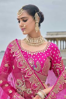 Picture of AppealingRani Pink Designer Bridal Lehenga Choli for Wedding and Reception