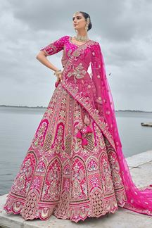 Picture of AppealingRani Pink Designer Bridal Lehenga Choli for Wedding and Reception