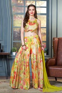 Picture of GlamorousMulti Designer Palazzo Suit for Party and Festivals