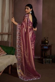 Picture of Dazzling Jute Coating Silk Designer Saree for Engagement, Party, and Reception