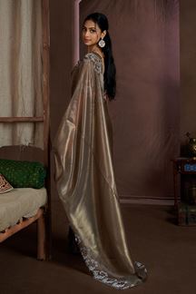 Picture of Striking Jute Coating Silk Designer Saree for Engagement, Party, and Reception