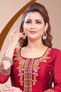 Picture of Artistic Maroon Designer Gharara Suit for Engagement, Wedding, Reception, Party and Festivals