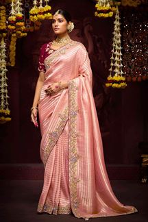 Picture of Mesmerizing Pure Banarasi Kanjivaram Designer Saree for Engagement, Wedding and Reception