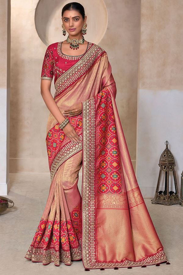 Picture of Ethnic Pure Kanjivaram Silk Designer Saree for Wedding, Engagement, and Reception