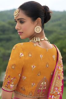 Picture of Exquisite Orange Designer Wedding Lehenga Choli for Engagement, Wedding, and Reception