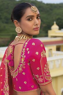 Picture of Glorious Pink Designer Wedding Lehenga Choli for Wedding and Reception