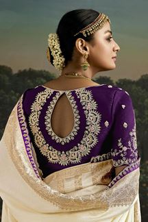 Picture of Alluring Pure Viscose Silk Designer Saree for Engagement and Reception