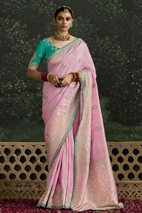 Picture of Outstanding Pure Viscose Silk Designer Saree for Engagement and Reception