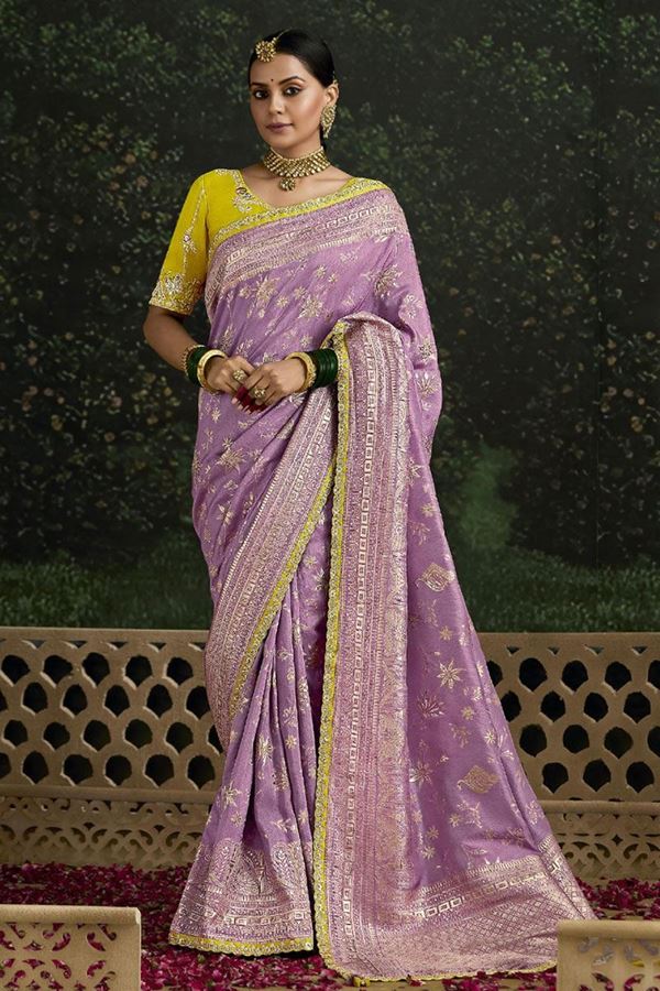 Picture of Beautiful Pure Viscose Silk Designer Saree for Engagement and Reception