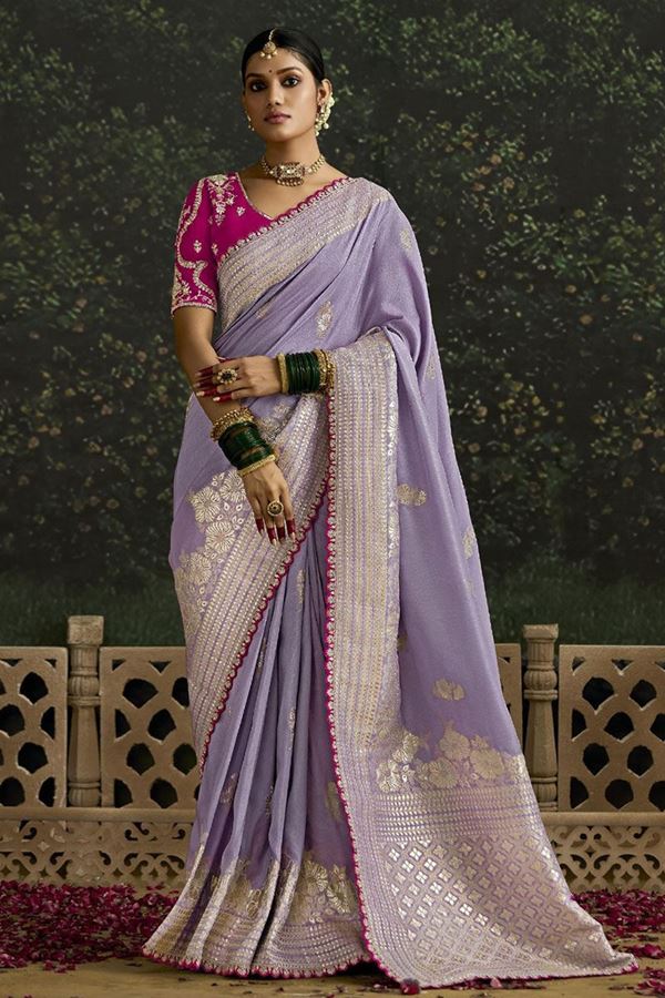 Picture of Heavenly Pure Viscose Silk Designer Saree for Engagement and Reception