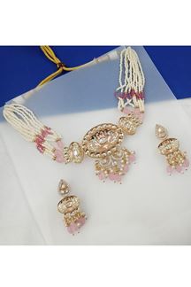 Picture of Delightful Light Pink Designer Choker Set for Engagement, Reception, Sangeet, and Festivals