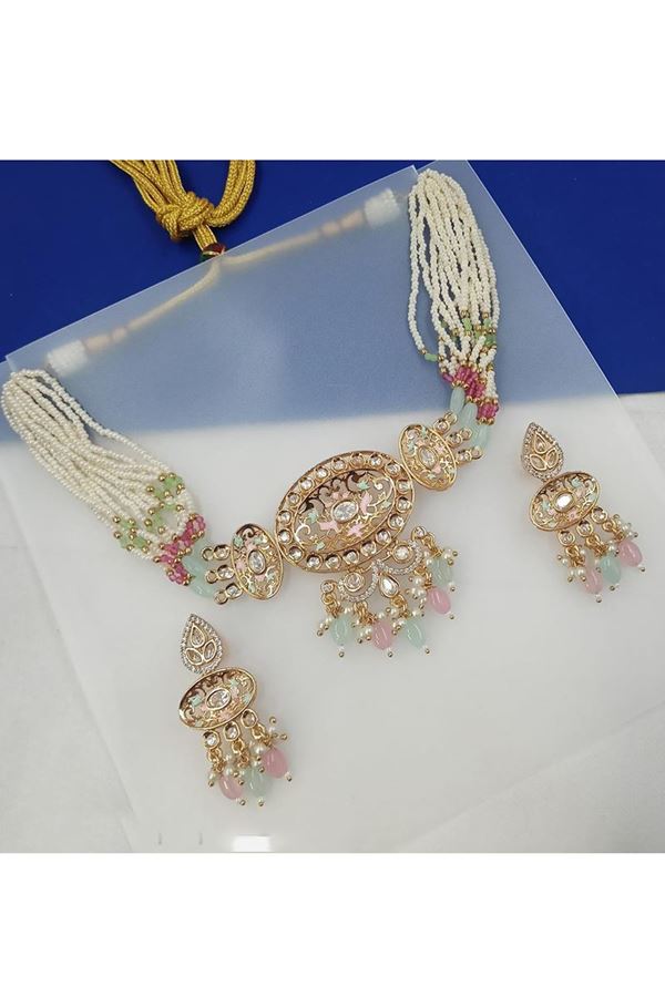 Picture of Charismatic Multi Designer Choker Set for Engagement, Reception, Sangeet, and Festivals