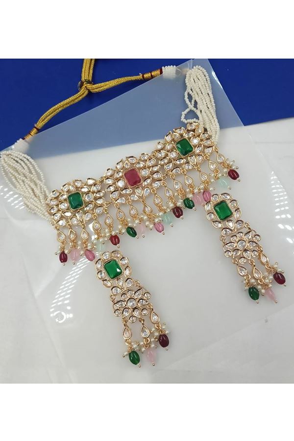 Picture of Marvelous Multi Designer Choker Set for Engagement, Reception, Sangeet, and Festivals