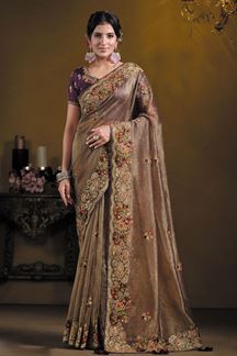 Picture of EthnicPure Banarasi Crush Designer Saree for Engagement, Reception, and Party