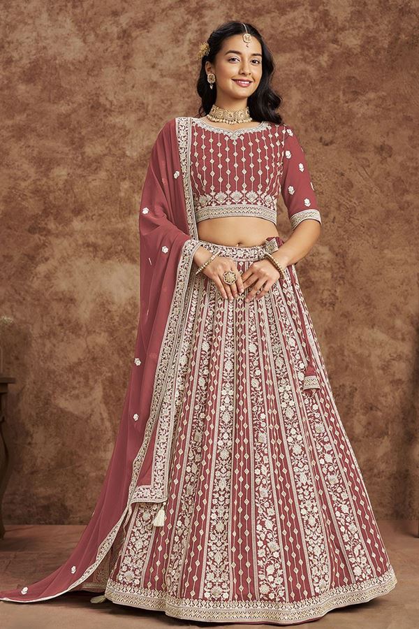 Picture of ExquisitePeach Designer Wedding Lehenga Choli for Engagement, Wedding, and Reception