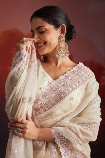 Picture of EthnicNet Designer Saree for Party, Engagement and Reception