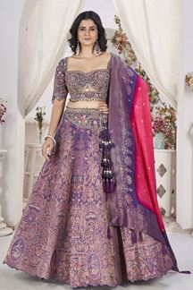 Picture of EthnicBlue Designer Bridal Lehenga Choli forWedding and Reception