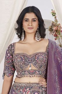 Picture of EthnicBlue Designer Bridal Lehenga Choli forWedding and Reception