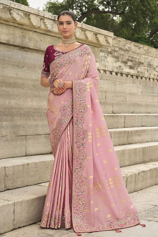 Picture of Royal Viscose Tissue Silk Designer Saree for Engagement, Reception, and Party