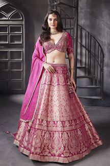 Picture of Surreal Pink Designer Bridal Lehenga Choli for Wedding and Reception