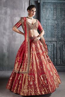 Picture of RoyalRust Designer Bridal Lehenga Choli for Wedding and Reception