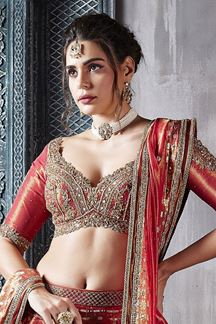 Picture of RoyalRust Designer Bridal Lehenga Choli for Wedding and Reception