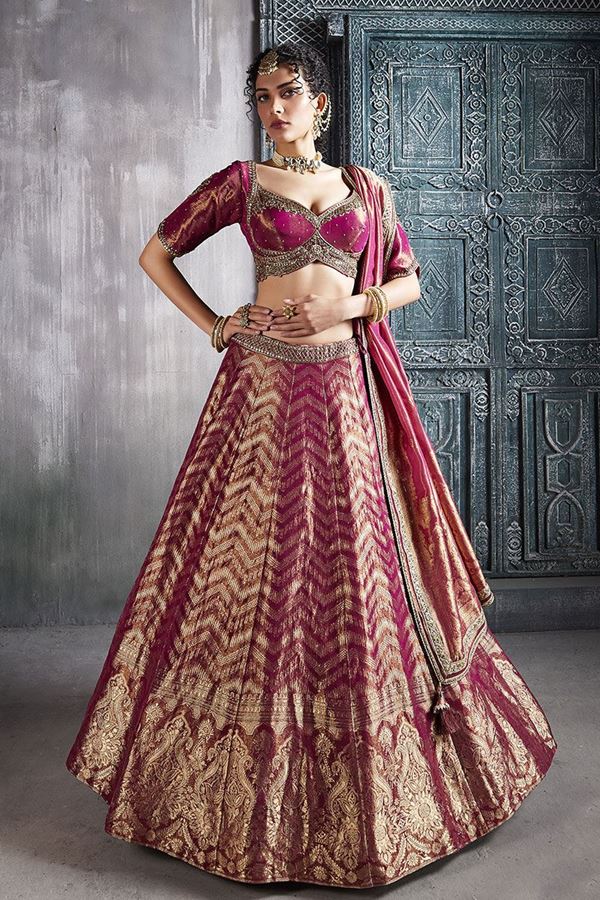 Picture of EnticingMulti Designer Wedding Lehenga Choli for Haldi, Sangeet, and Pre-Wedding Shoot