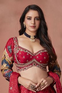 Picture of AlluringMulti Designer Wedding Lehenga Choli for Wedding and Reception