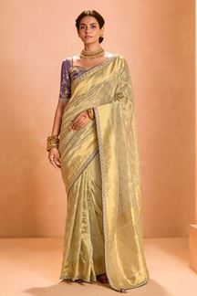 Picture of Smashing Tissue Silk Designer Saree for Festivals and Party