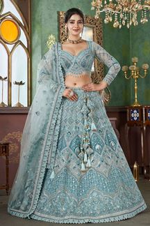 Picture of Marvelous Premium Net Designer Wedding Lehenga Choli for Engagement, Wedding, and Reception