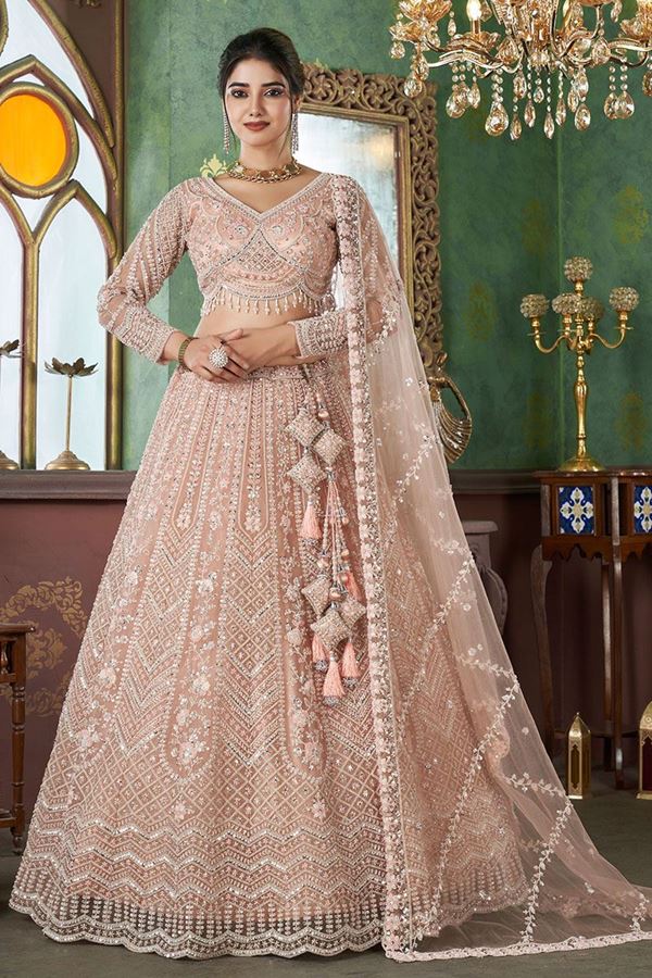 Picture of Outstanding Premium Net Designer Wedding Lehenga Choli for Engagement, Wedding, and Reception