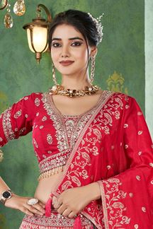 Picture of Irresistible Premium Jacquard Designer Bridal Lehenga Choli for Wedding and Reception