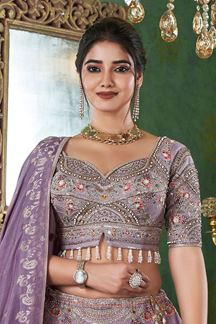 Picture of Lovely Premium Jacquard Designer Bridal Lehenga Choli for Engagement and Reception