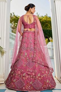 Picture of  Divine Net Designer Indo-Western Lehenga Choli for Engagement and Reception