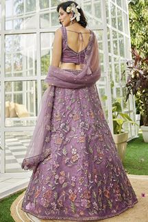 Picture of  Astounding Net Designer Indo-Western Lehenga Choli for Engagement and Reception