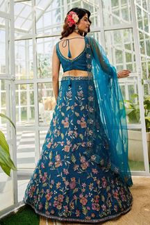 Picture of  Heavenly Net Designer Indo-Western Lehenga Choli for Engagement and Reception