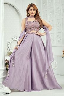 Picture of DelightfulLavender Designer Palazzo Suit for Engagement, Reception, Sangeet, and Party