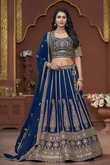 Picture of  Outstanding Georgette Designer Wedding Lehenga Choli for Wedding and Reception