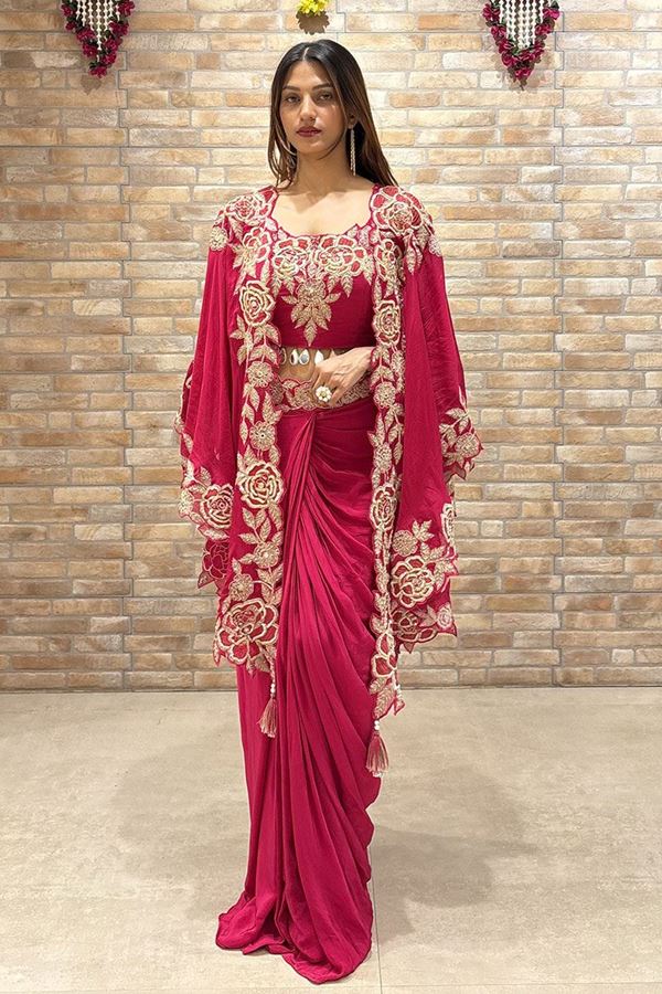 Picture of Spectacular Magenta Designer Indo-Western Suit for Engagement, Reception, Sangeet, and Party