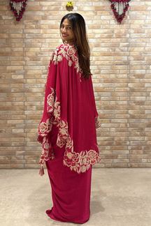 Picture of Spectacular Magenta Designer Indo-Western Suit for Engagement, Reception, Sangeet, and Party