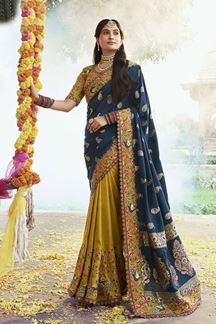 Picture of Smashing Silk Designer Saree for Wedding, Sangeet, and Reception